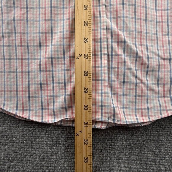 Brooks Brothers Pink Blue Check Long Sleeve Woven Medium Non Iron Woven Cotton - Picture 4 of 11